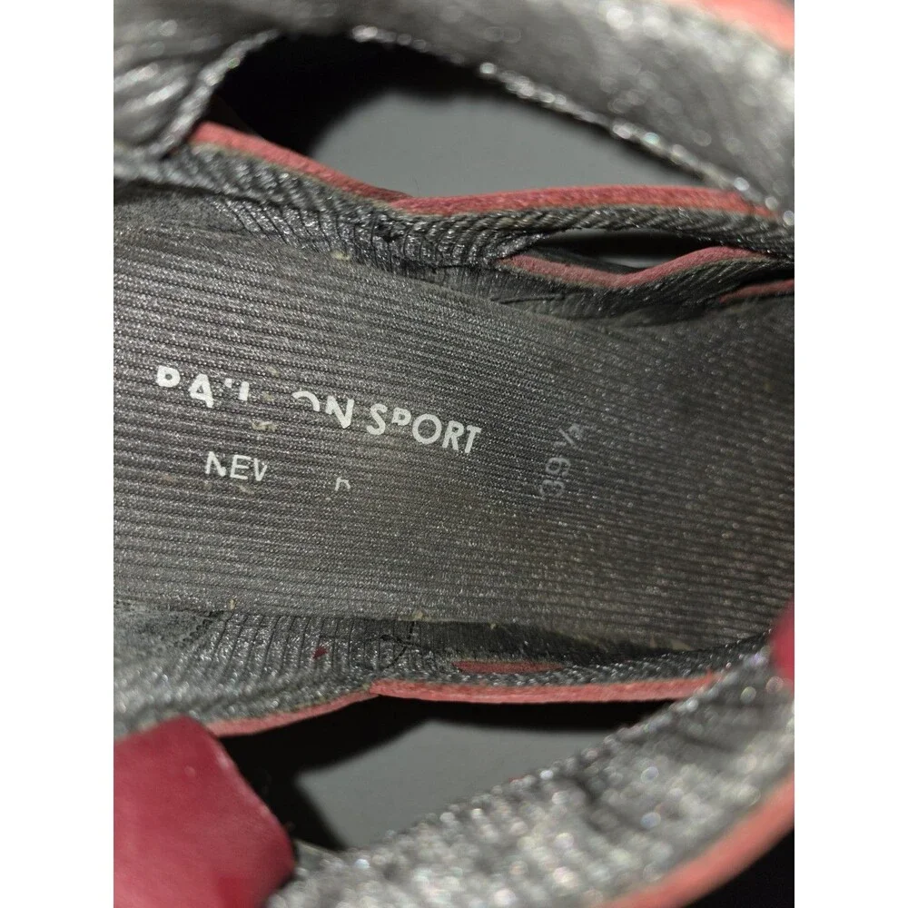 Giraudon Sport New York Womens 39.5 Red Leather Closed Toe Fisherman Sandals...